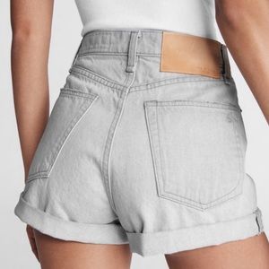 Rag & Bone Maya High-Rise Shorty Short - Light Grey - Size 26